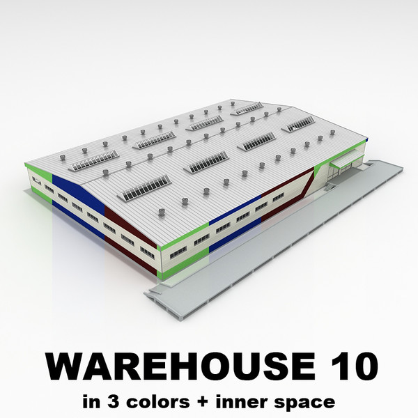 3ds max industrial building warehouse 10 - Warehouse 10 by ralpatov
